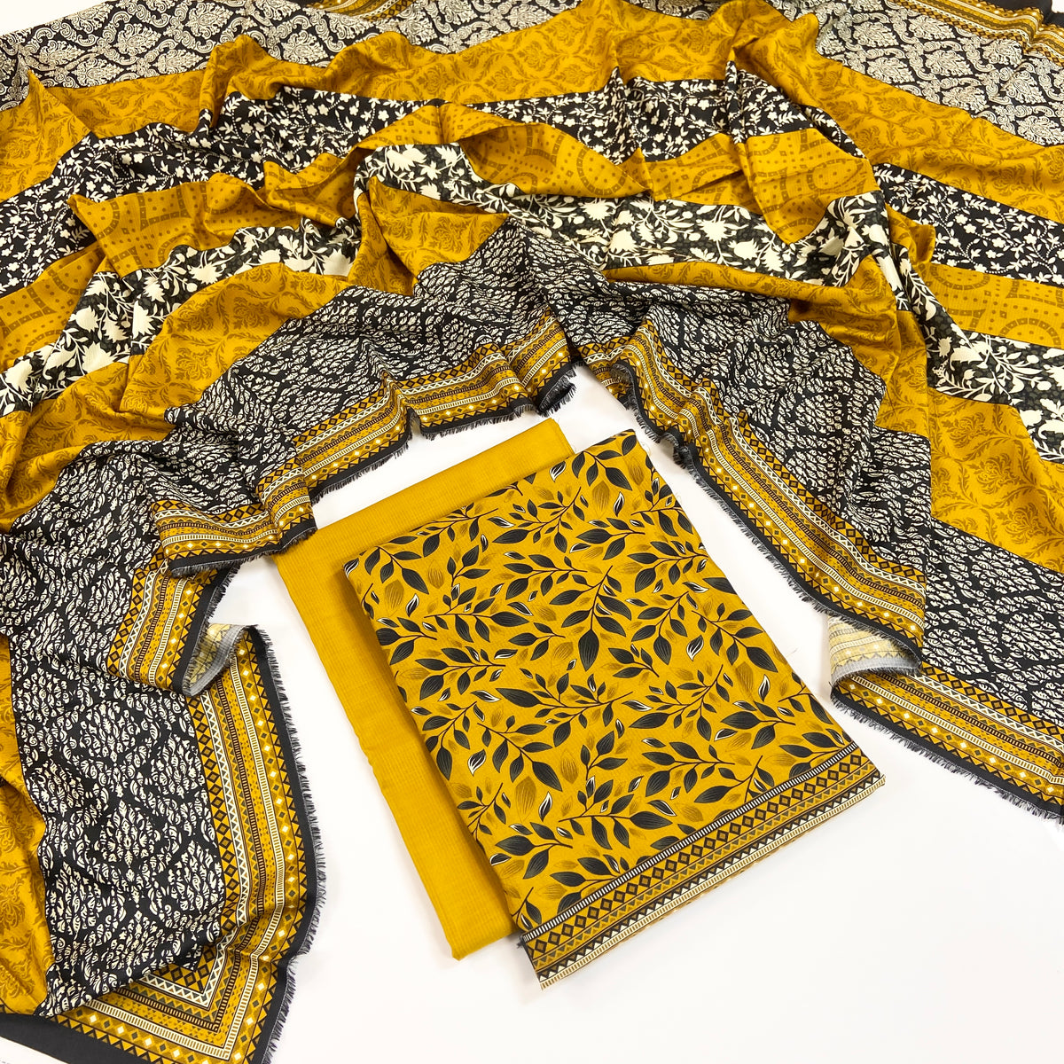 Rijja By Murashe Premium Printed Linen Viscose 3PC