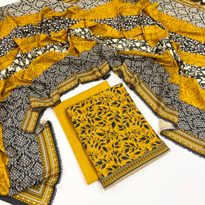 Rijja By Murashe Premium Printed Linen Viscose 3PC