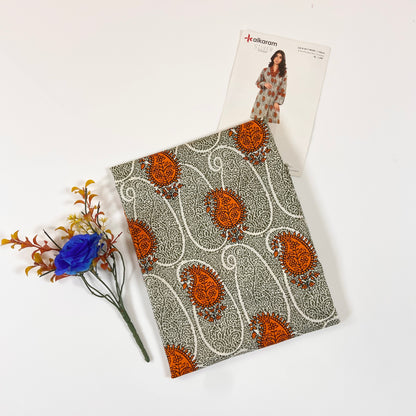 Alkaram Silver Digital Printed Khaddar Shirt 1PC
