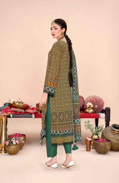 Ajrak By Premium Digital Printed Lawn 3PC