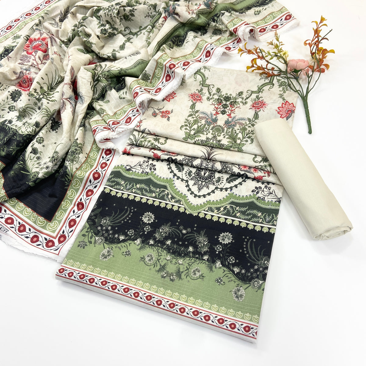 Zesh Printed Velvet Dora Viscose 3PC