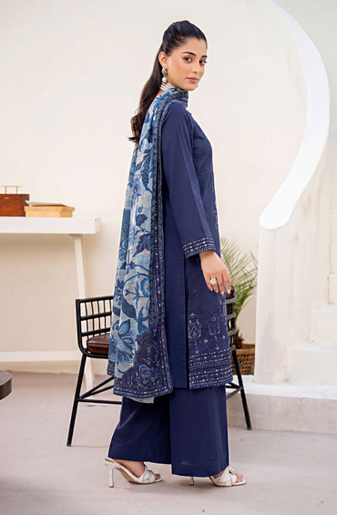 Meadows By Anaya Noor Emb Lawn With Organza Patches 3PC