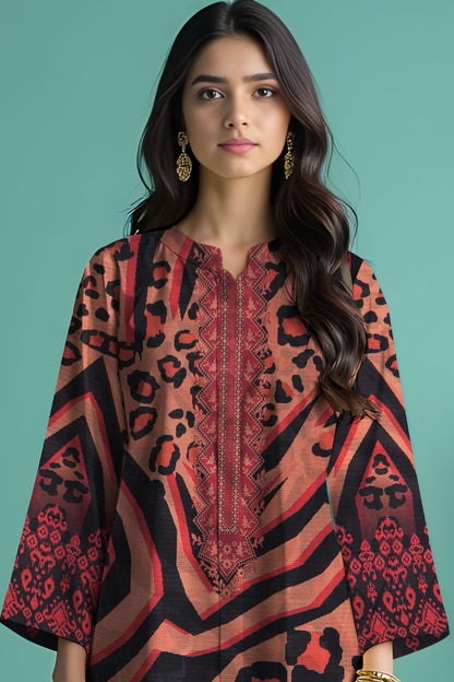 Wania Gold Premium Digital Printed Bana Dora Lawn 2PC