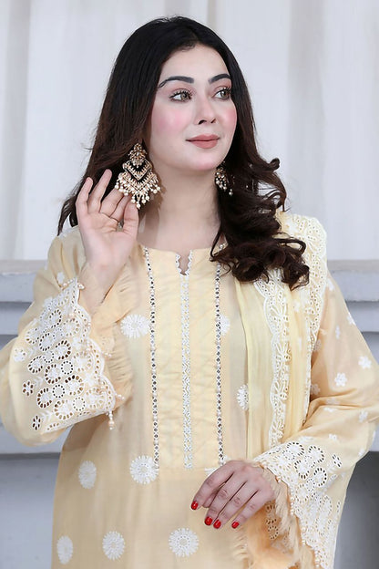 Zarmeen & Emaan Premium Emb Lawn 3PC