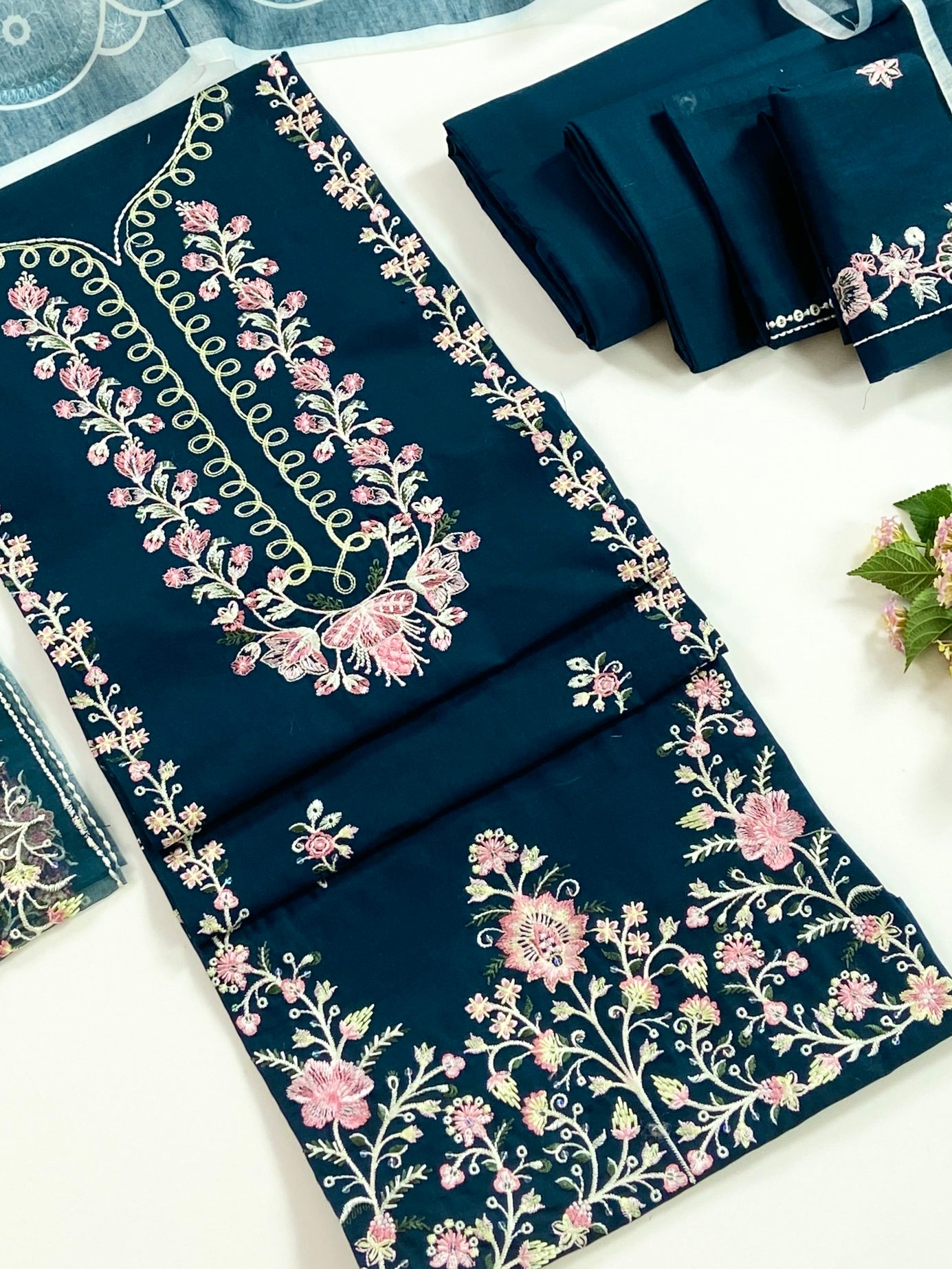 Rise By Anaya Noor Heavy Plain Emb Lawn 3PC