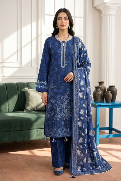 Angan By Anaya Noor Emb & Printed Lawn 3PC