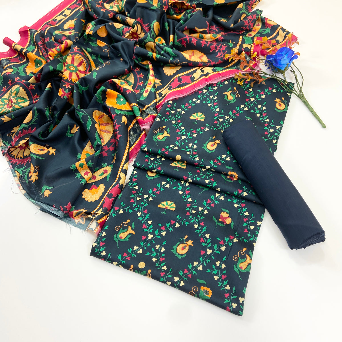 Rijja By Murashe Premium Printed Linen Viscose 3PC