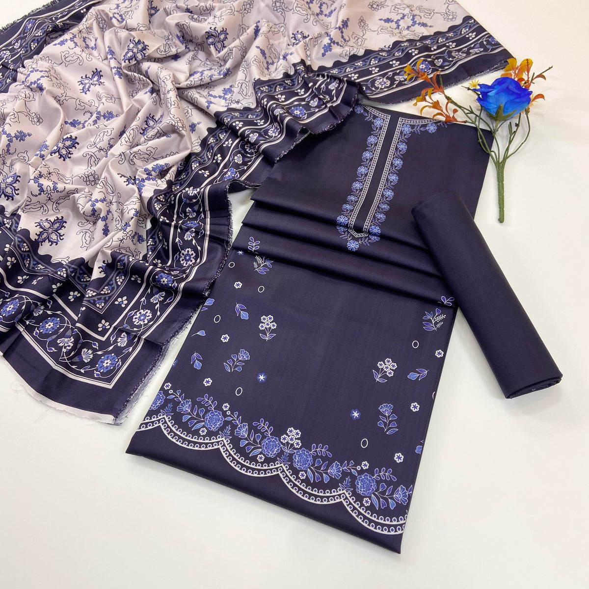 Nirvana By Shanaya Digital Printed Linen 3PC