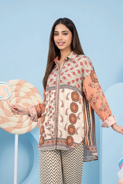Zesh Winter Essential Printed Silk 2PC