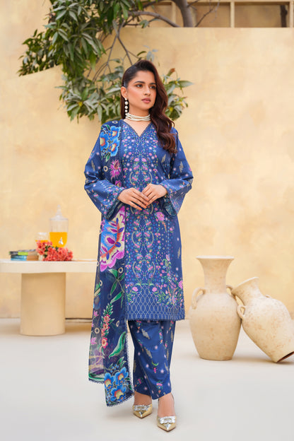 Floral By Anaya Noor Digital Printed Lawn 3PC