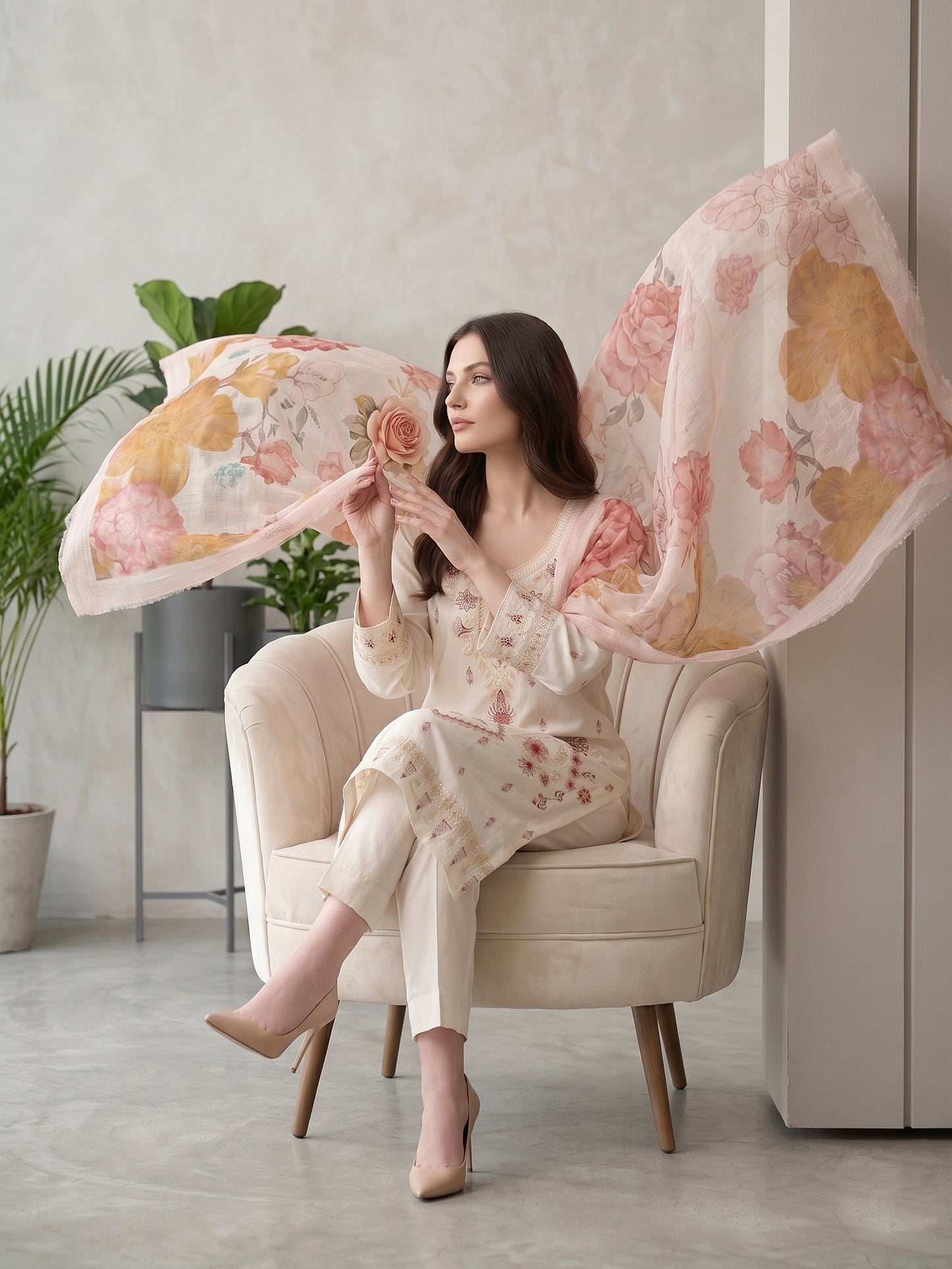 Lakhany Fully Embroidered Lawn 3PC