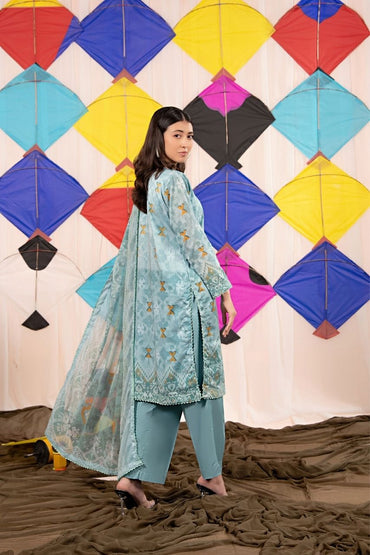 Zesh Airjet Printed Lawn With Bamber Chiffon Dupatta 3PC