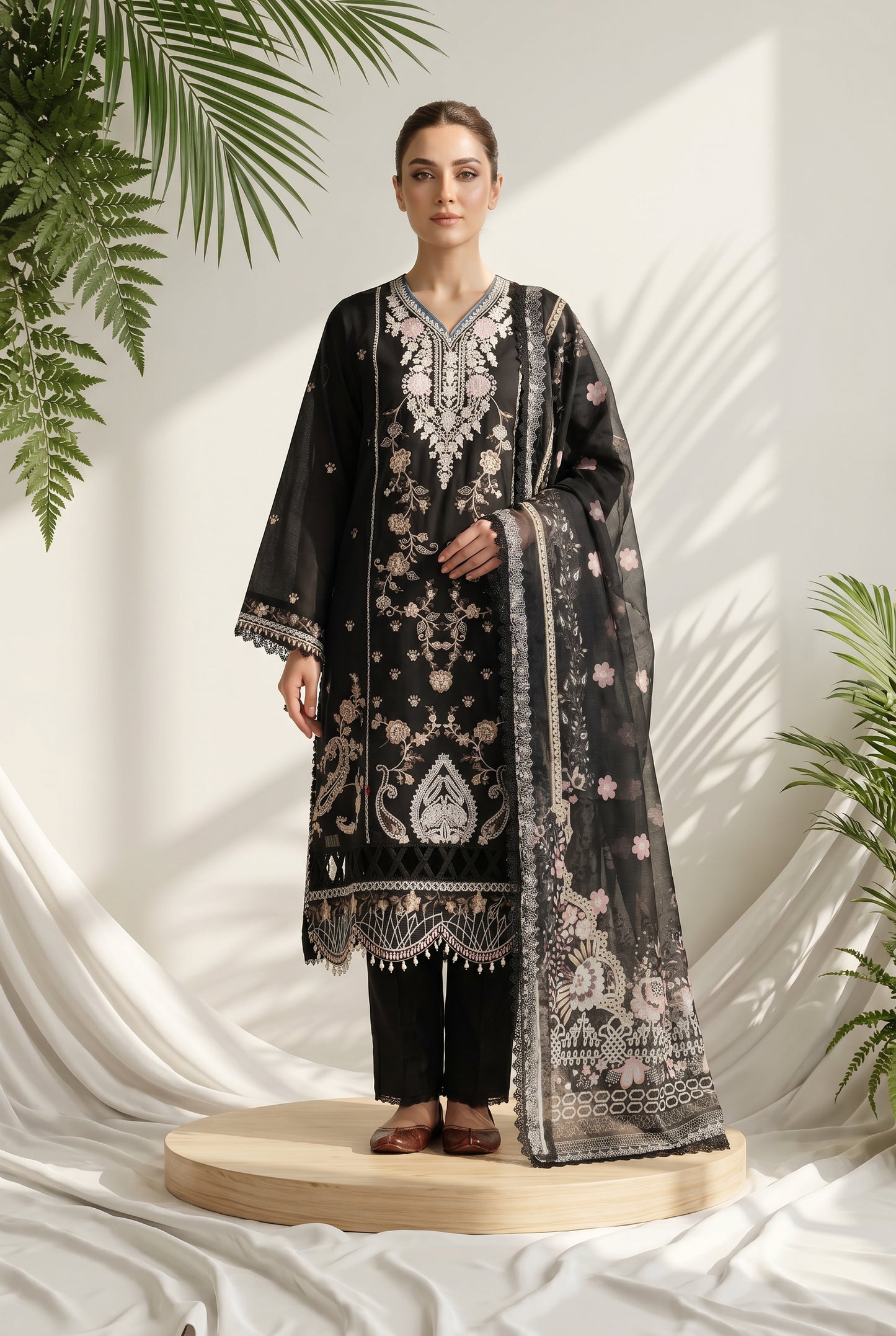Dewani By Anaya Noor – Embroidered Lawn 3PC