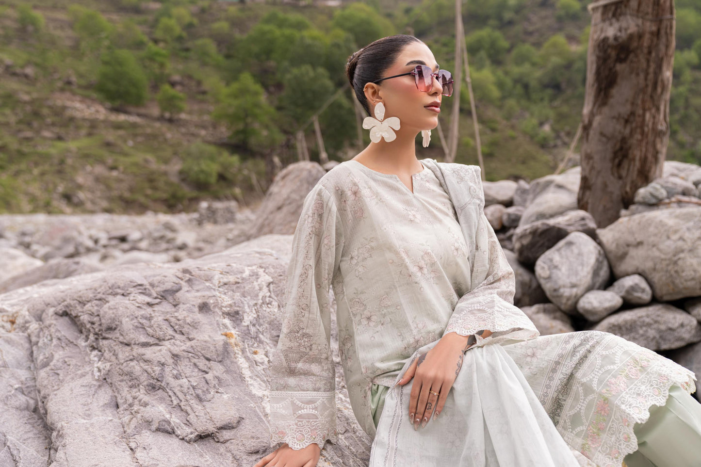 Shanaya Digital Emb Lawn 3PC