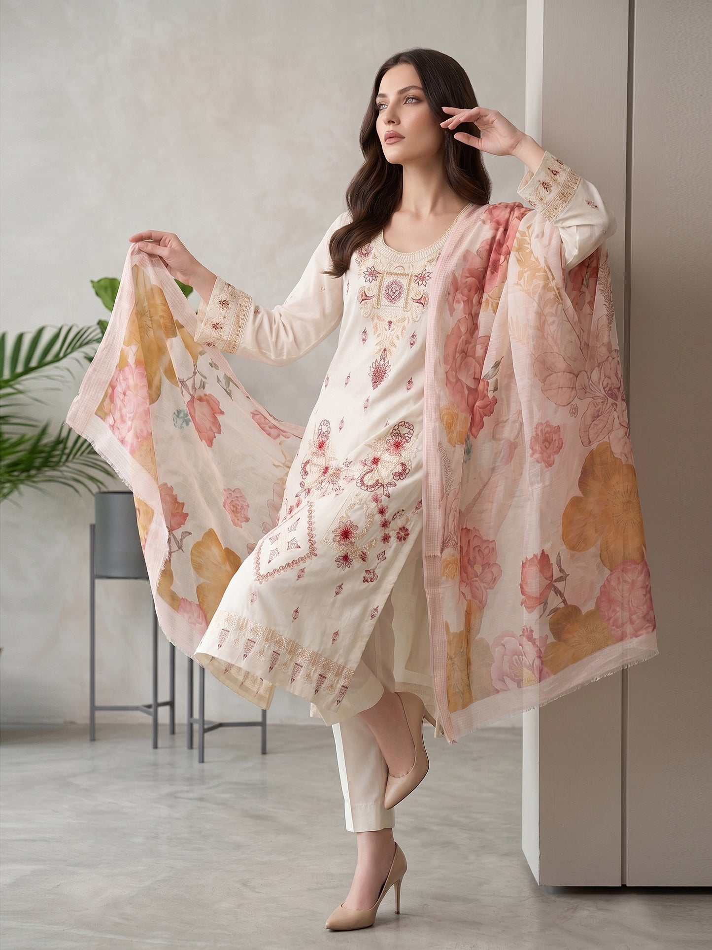Lakhany Fully Embroidered Lawn 3PC