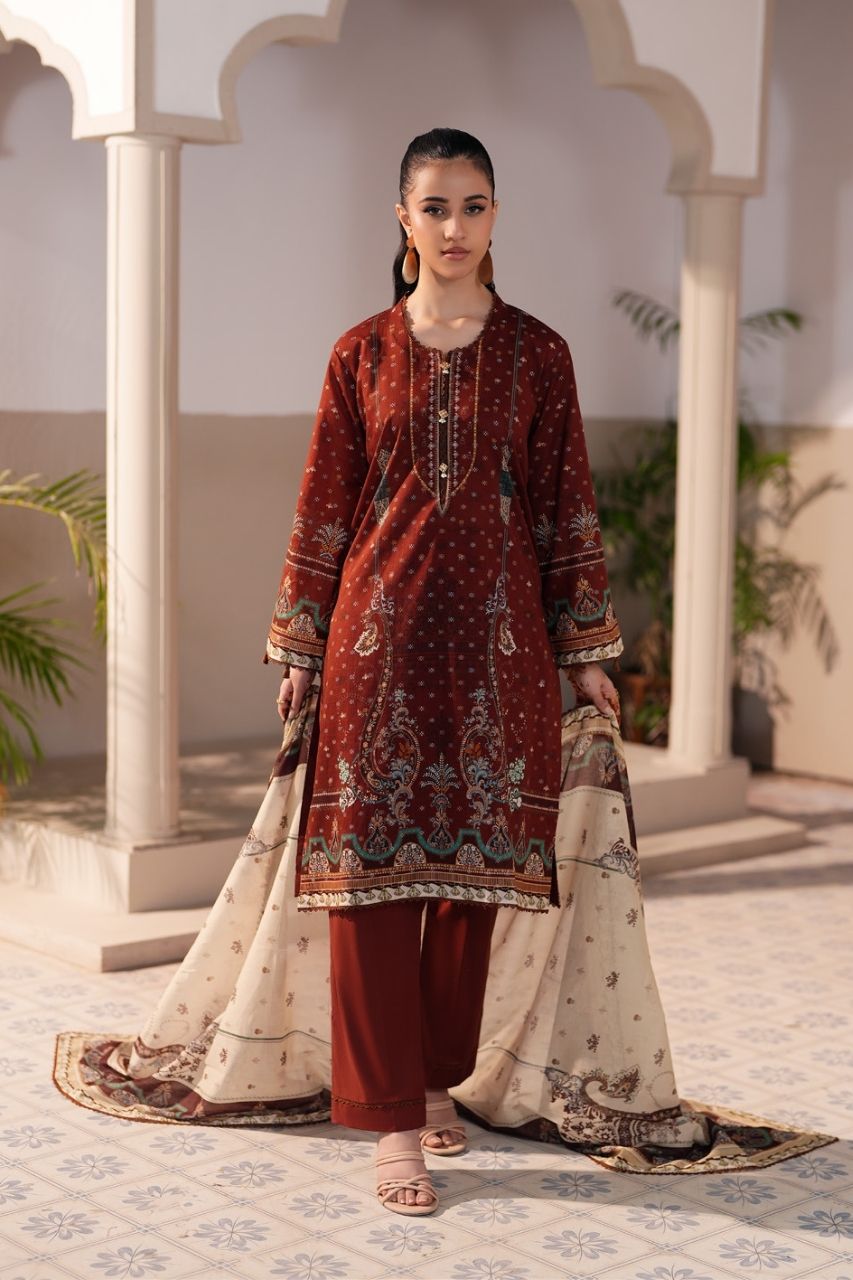 Jacquard By Regalia Digital Printed Lawn 3PC