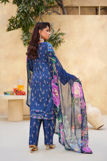 Floral By Anaya Noor Digital Printed Lawn 3PC