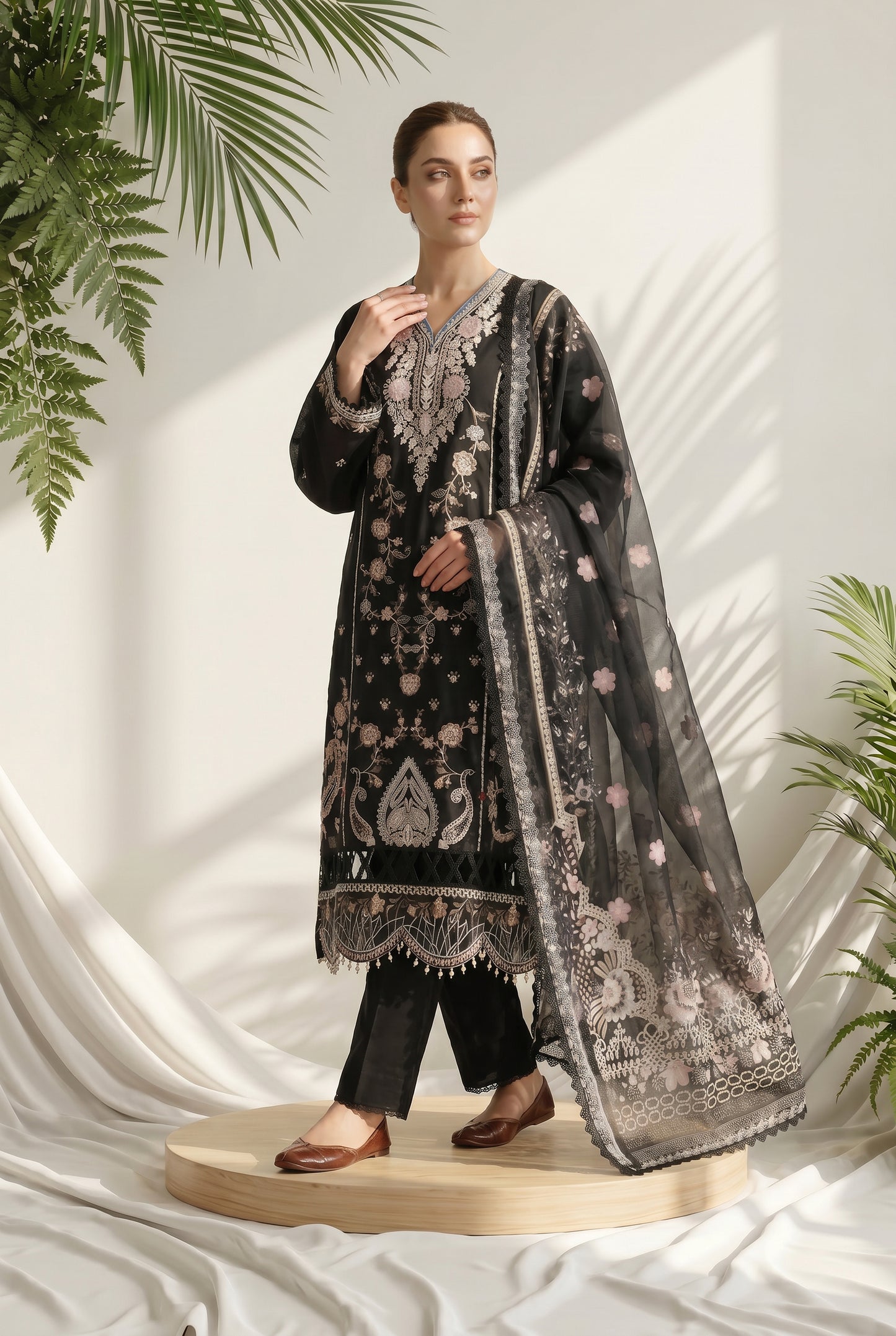 Dewani By Anaya Noor – Embroidered Lawn 3PC