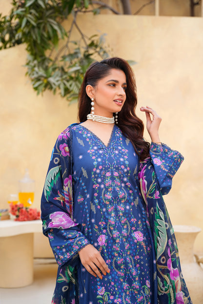 Floral By Anaya Noor Digital Printed Lawn 3PC