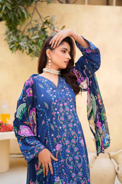 Floral By Anaya Noor Digital Printed Lawn 3PC