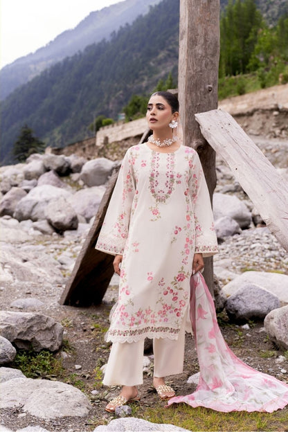 Nura By Shanaya Digital & Emb Lawn Collection 3PC
