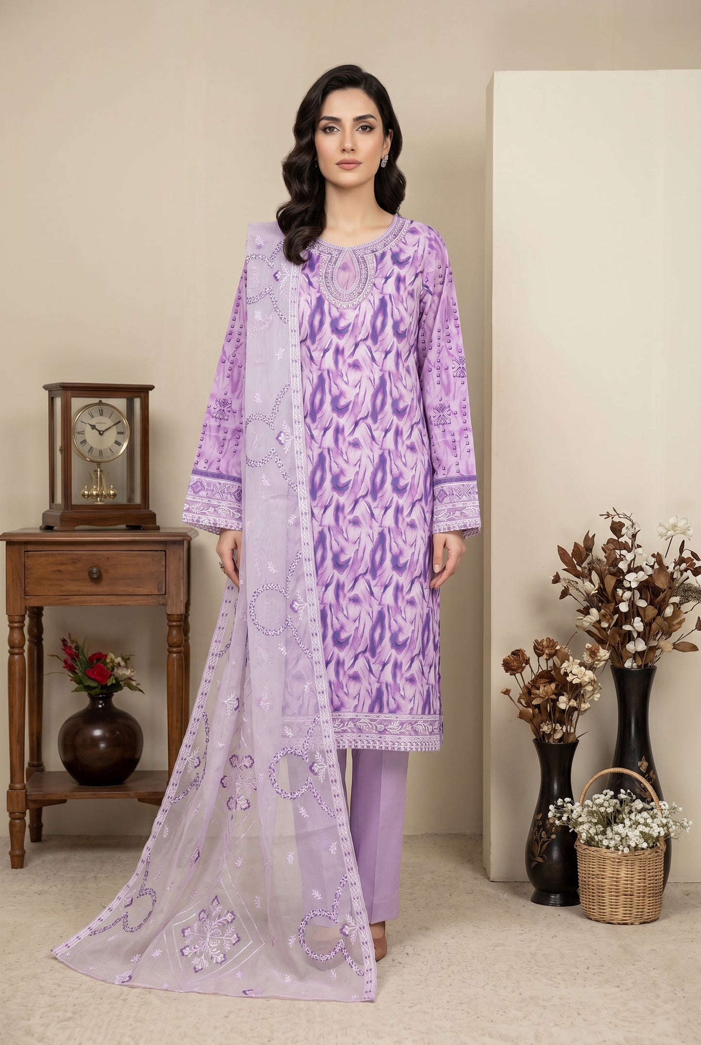 Marvel By Anaya Noor Digital Printed Lawn 3PC