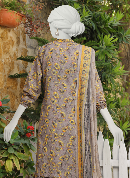 Almeerah Digital Printed Stripe Dora 3PC