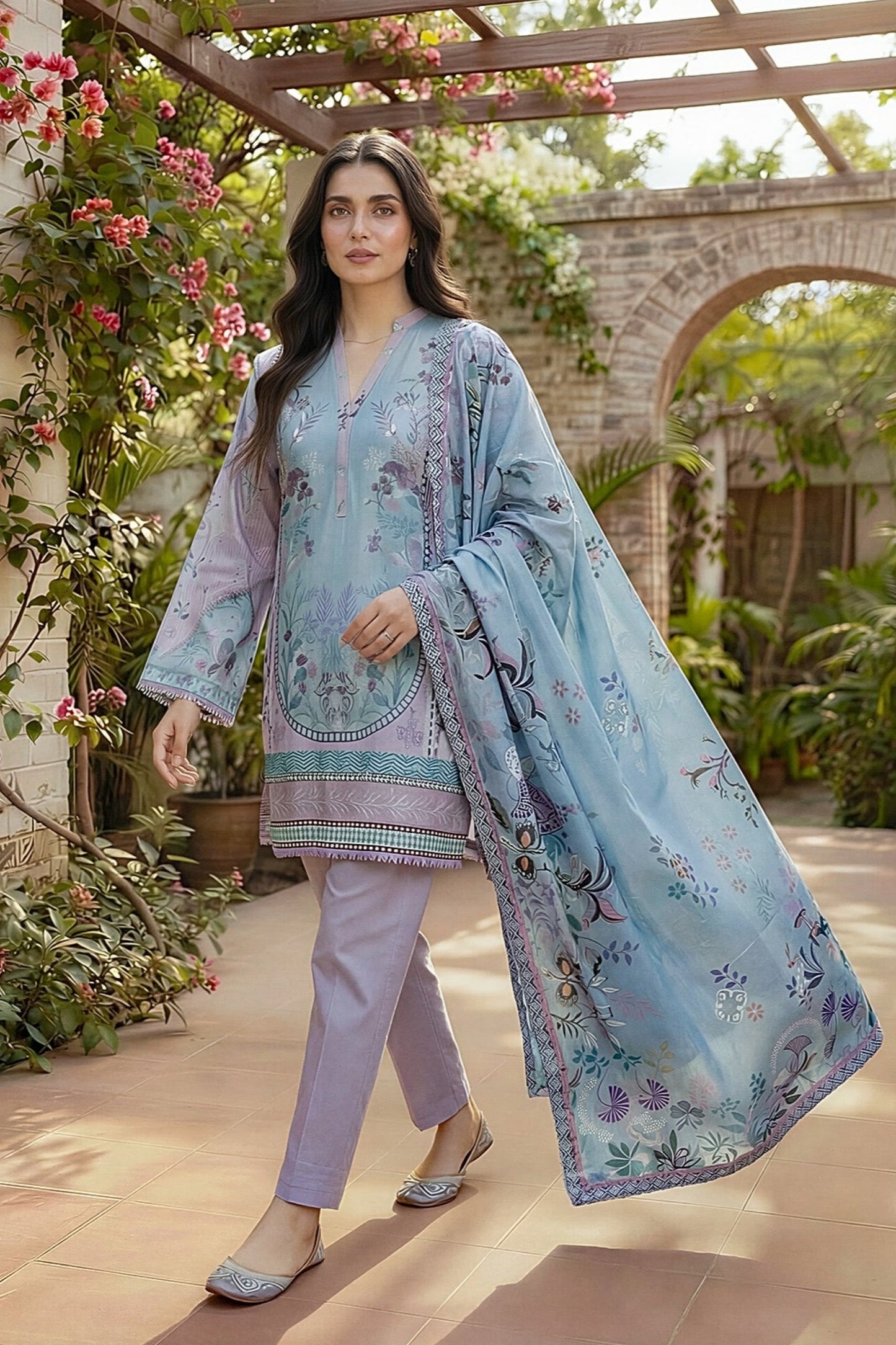 Zync By Florent Digital Printed Lawn 3PC