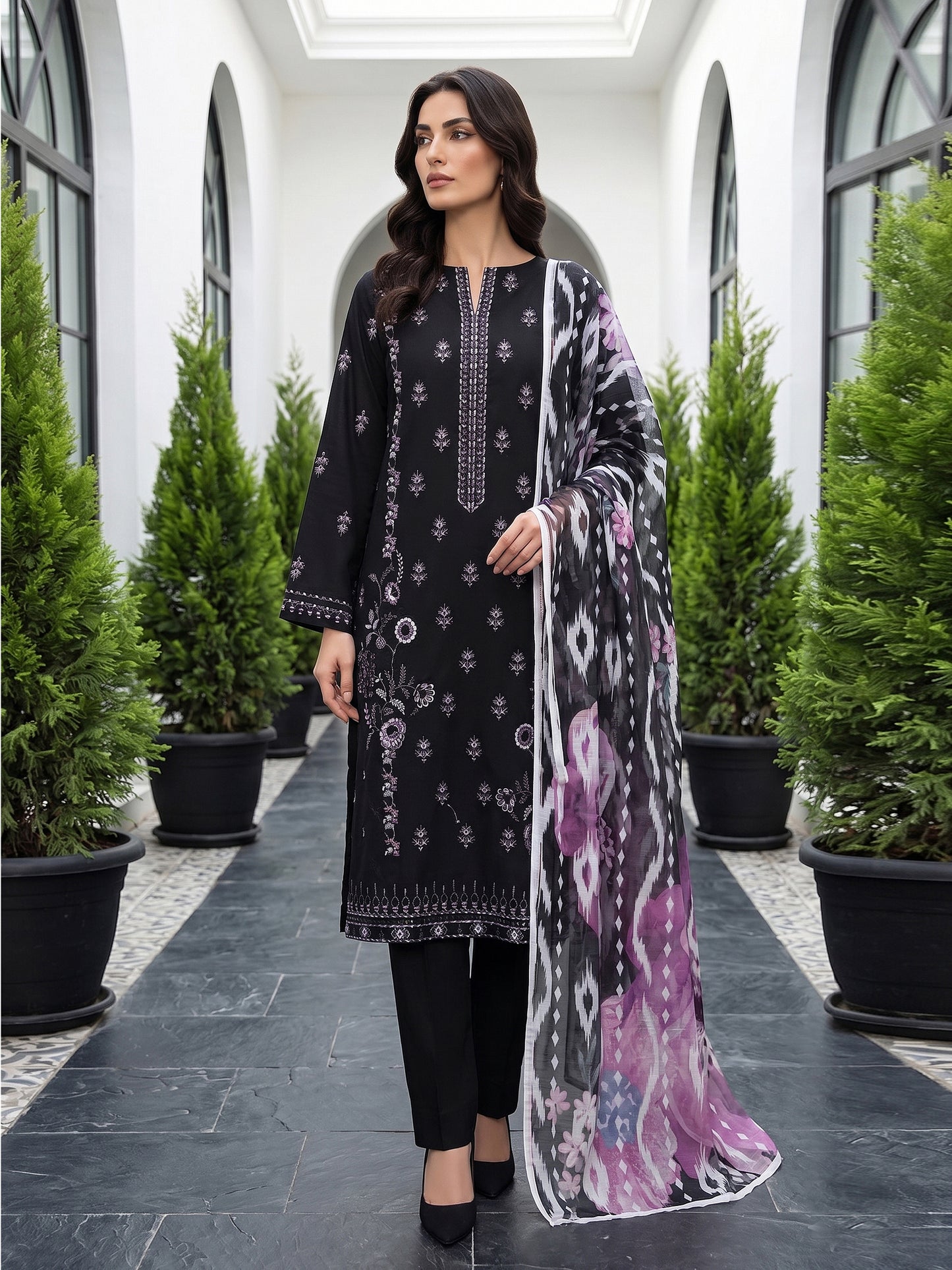 Lakhany Fully Embroidered Lawn 3PC