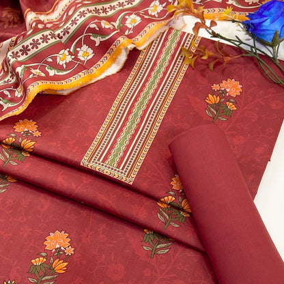 Anaya Digital Printed Cotry Khaddar 3PC