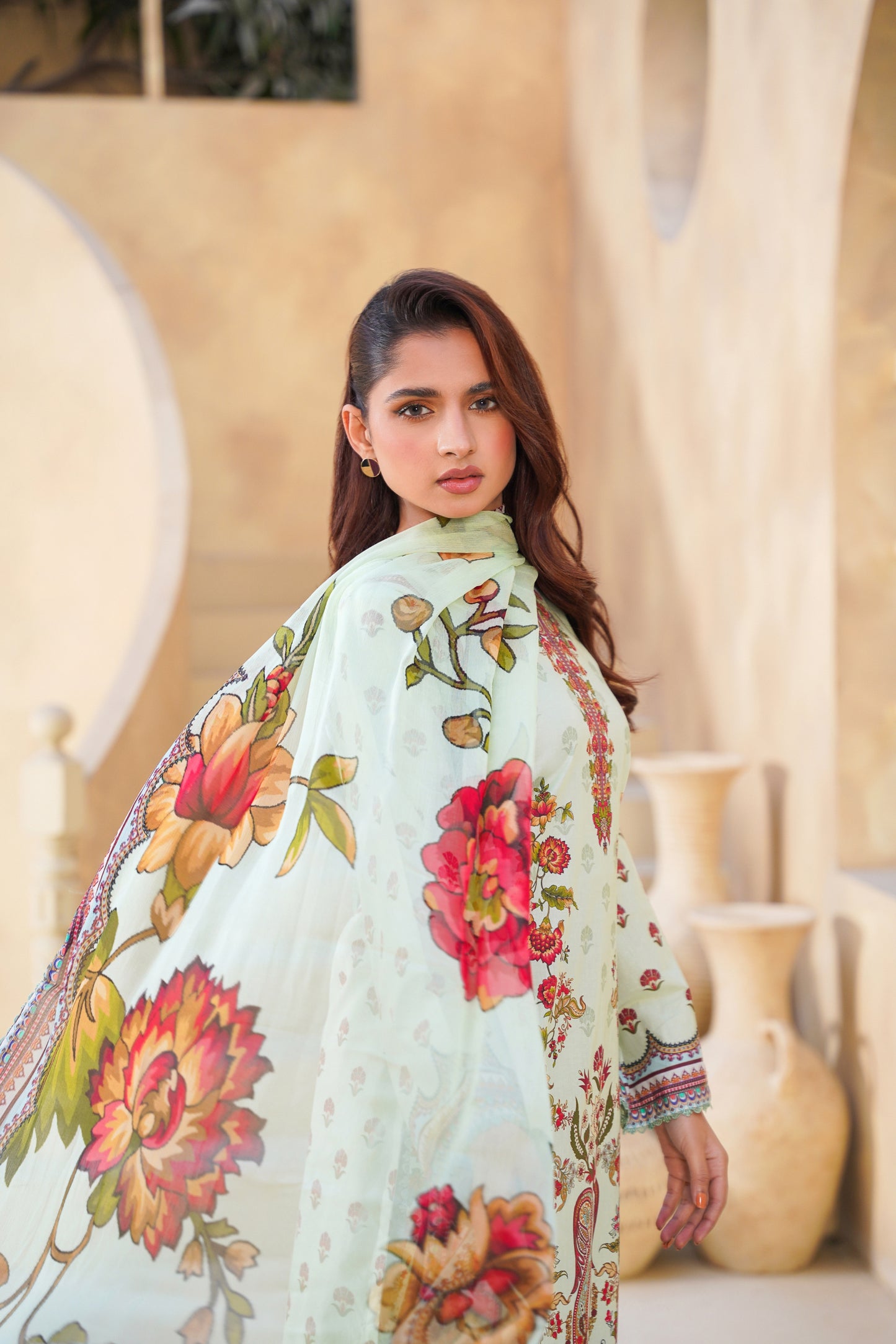Floral By Anaya Noor Digital Printed Lawn 3PC