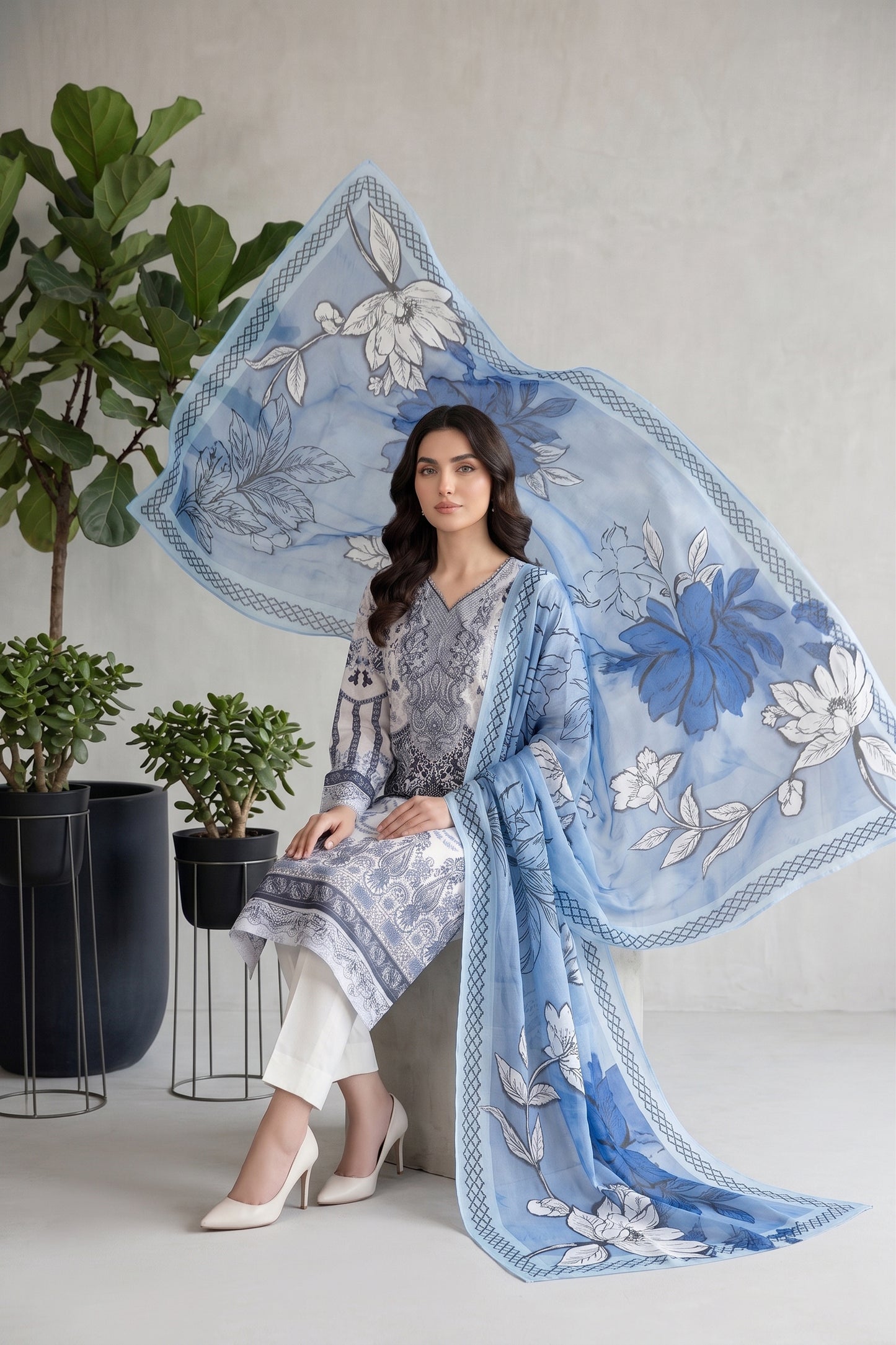 Gulnaar By Anaya Noor Digital Printed Lawn 3PC
