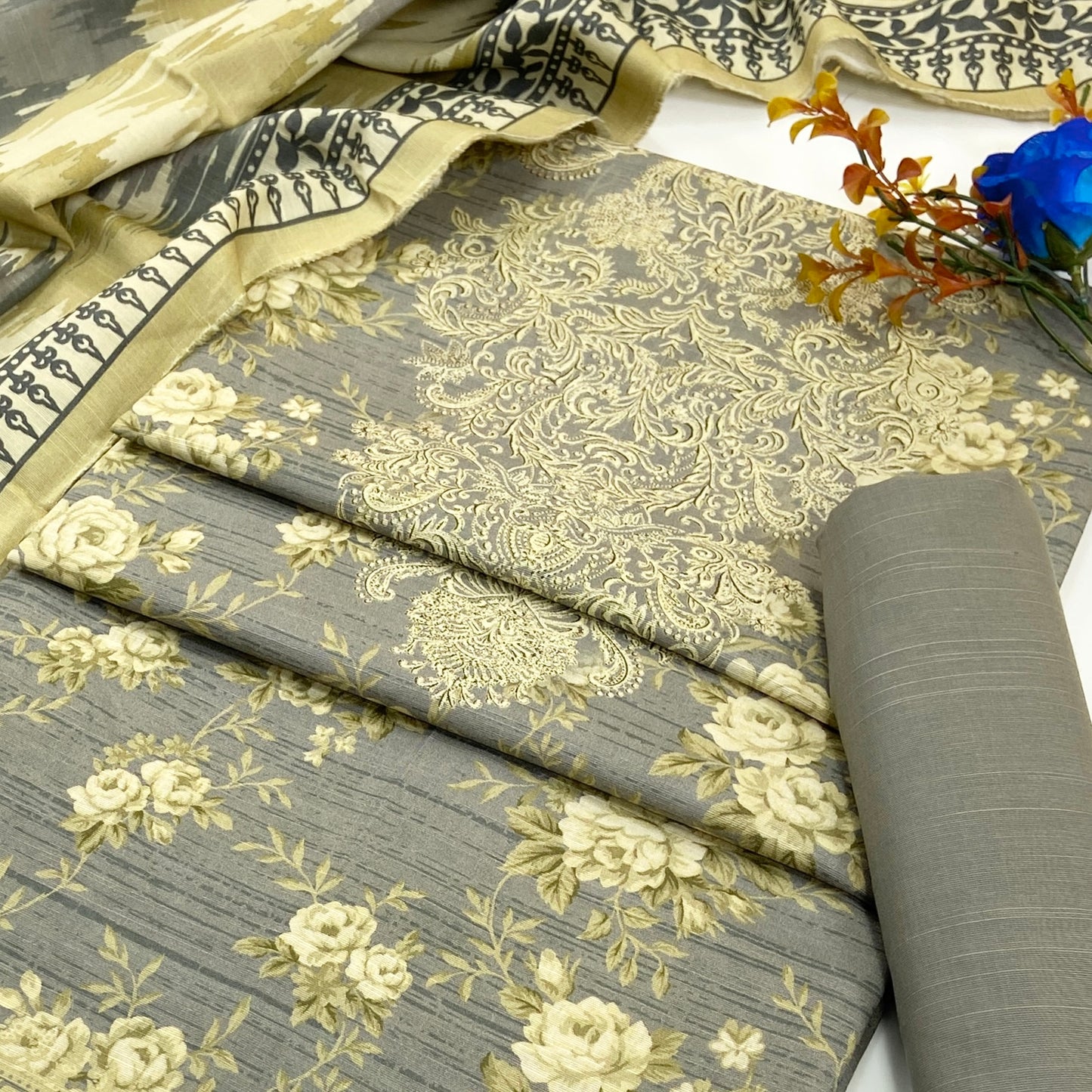 Mashaim Digital Printed Khaddar 3PC