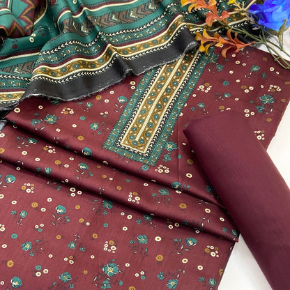 Rijja By Murashe Premium Printed Linen Viscose 3PC