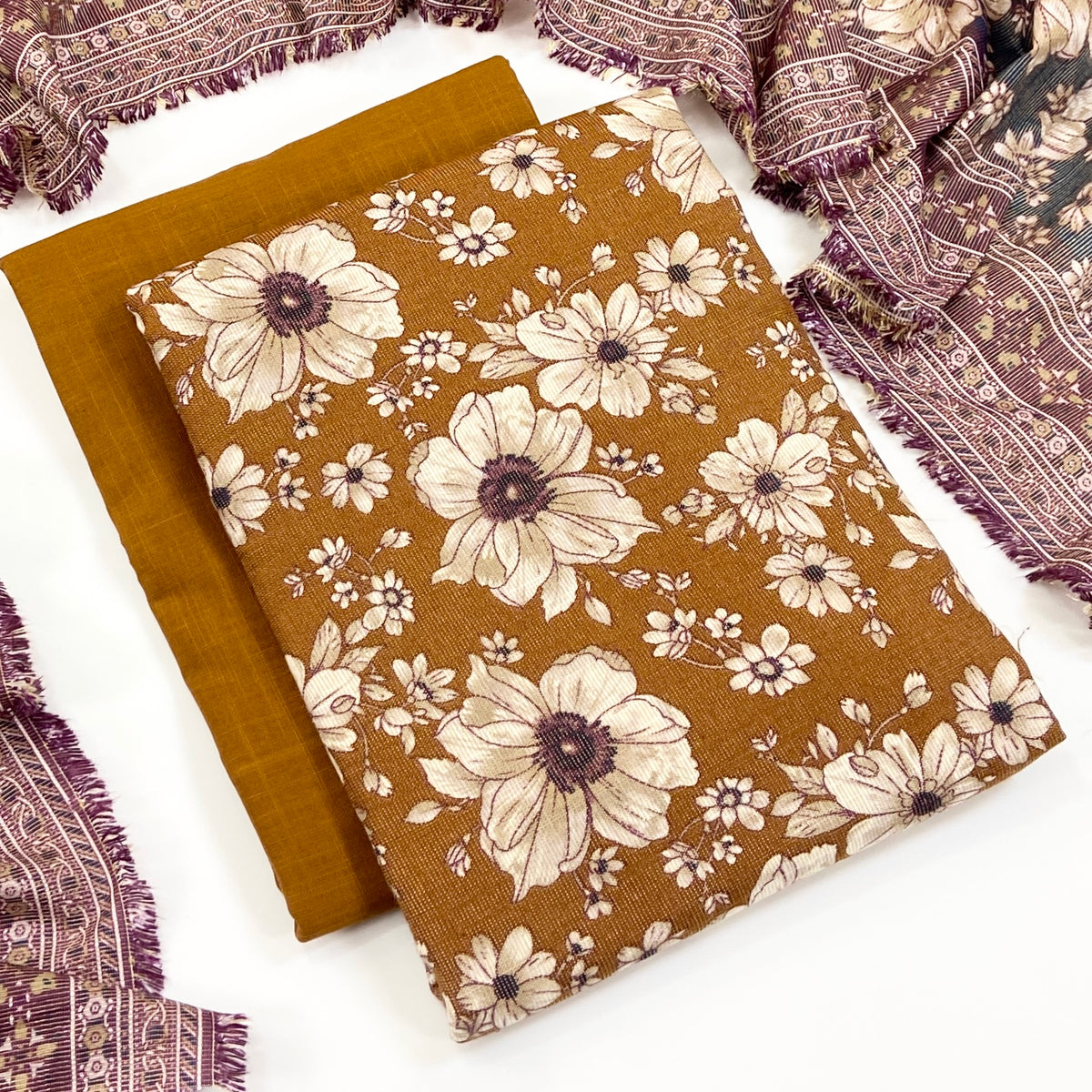 Anaya Noor Printed Chamki Khaddar 3PC