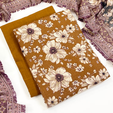 Anaya Noor Printed Chamki Khaddar 3PC