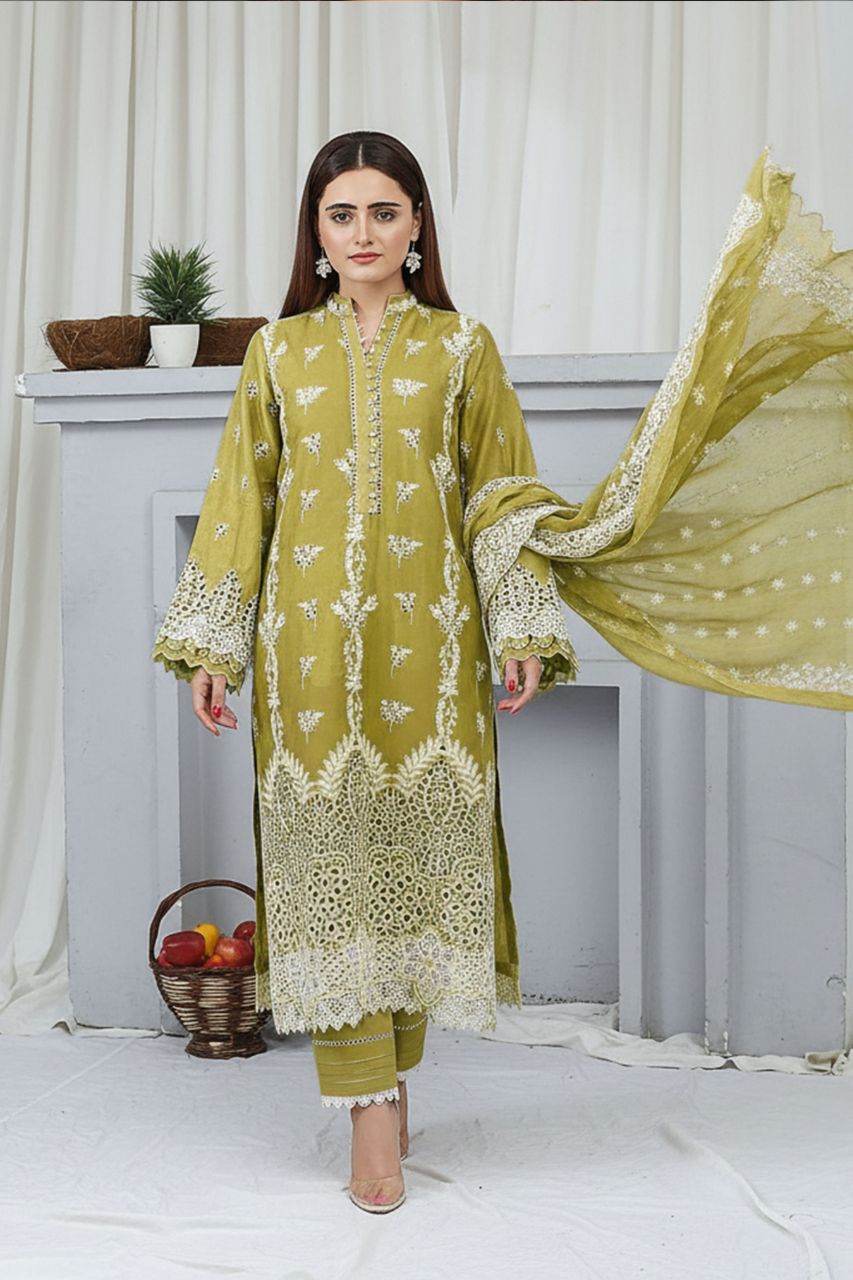 Zarmeen & Emaan Premium Emb Lawn 3PC
