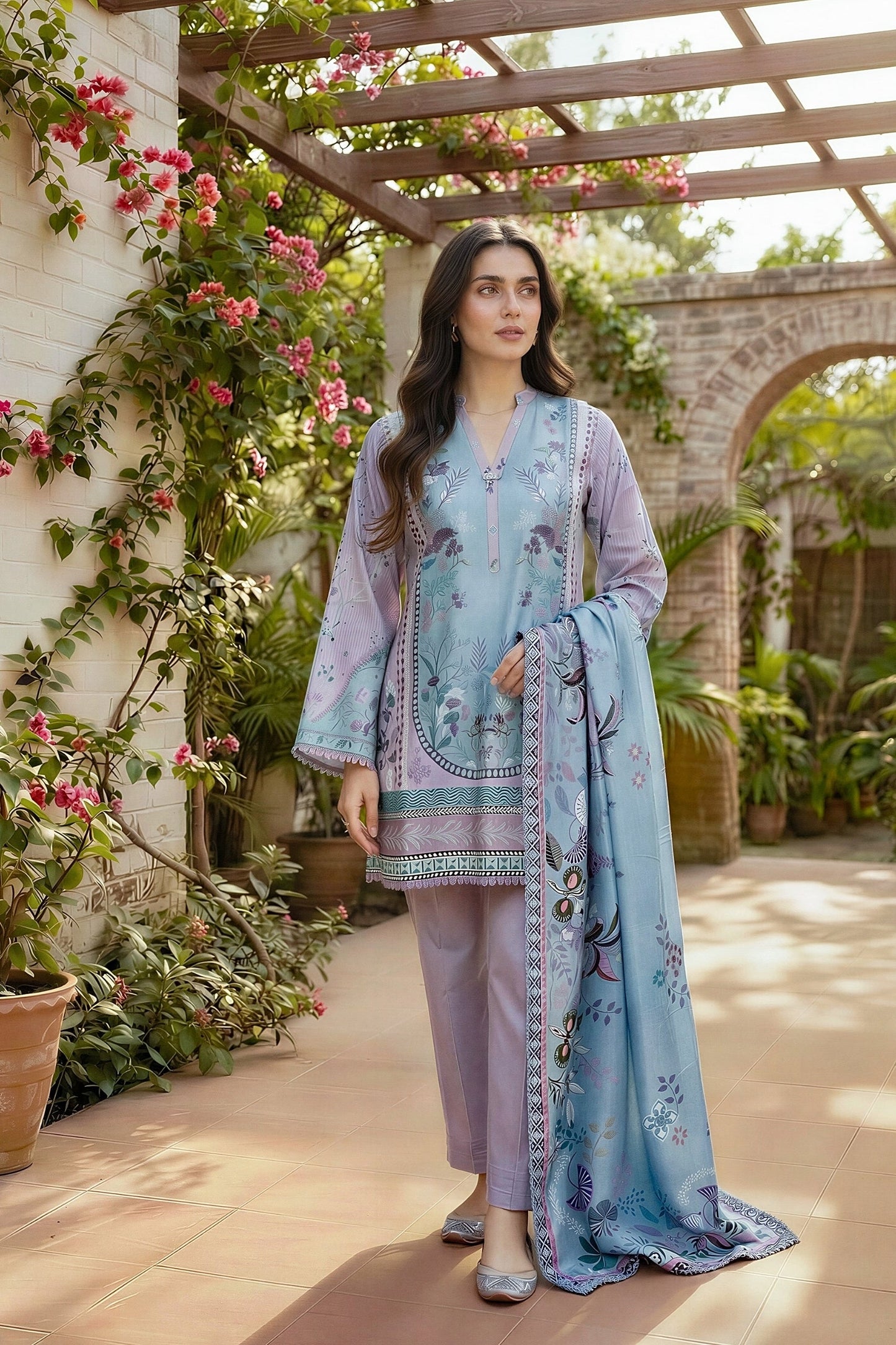 Zync By Florent Digital Printed Lawn 3PC
