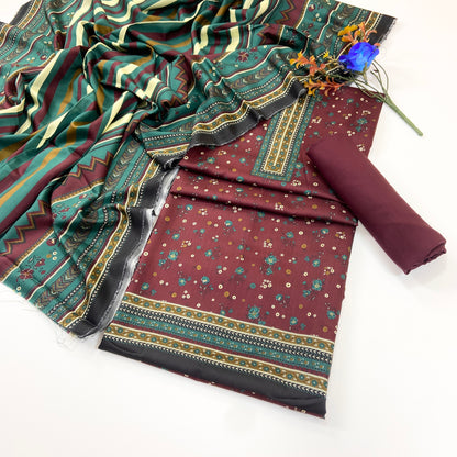 Rijja By Murashe Premium Printed Linen Viscose 3PC