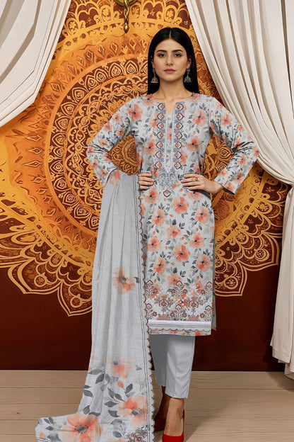 Elira By Tawakkal Digital Printed & Emb Lawn 3PC