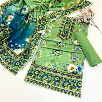 Kayseria Digital Printed Bana Dora Linen 3PC