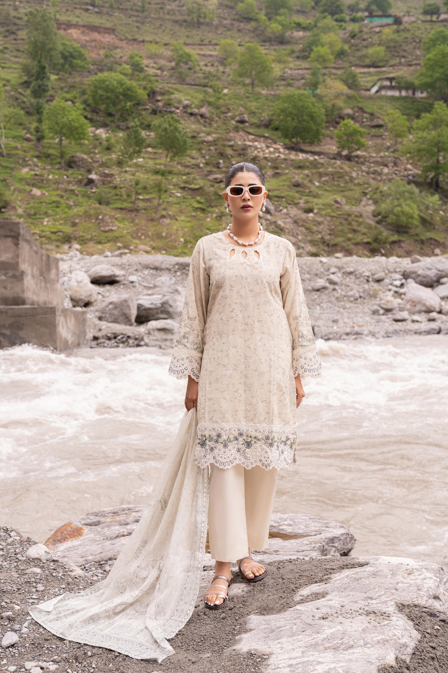 Shanaya Digital Emb Lawn 3PC