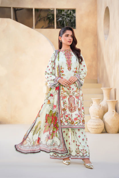 Floral By Anaya Noor Digital Printed Lawn 3PC