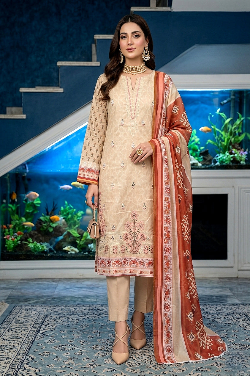 Ravish By Anaya Noor Printed & Emb Lawn 3PC
