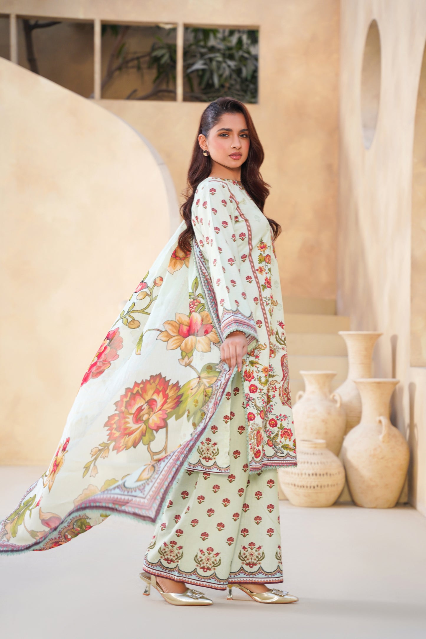 Floral By Anaya Noor Digital Printed Lawn 3PC