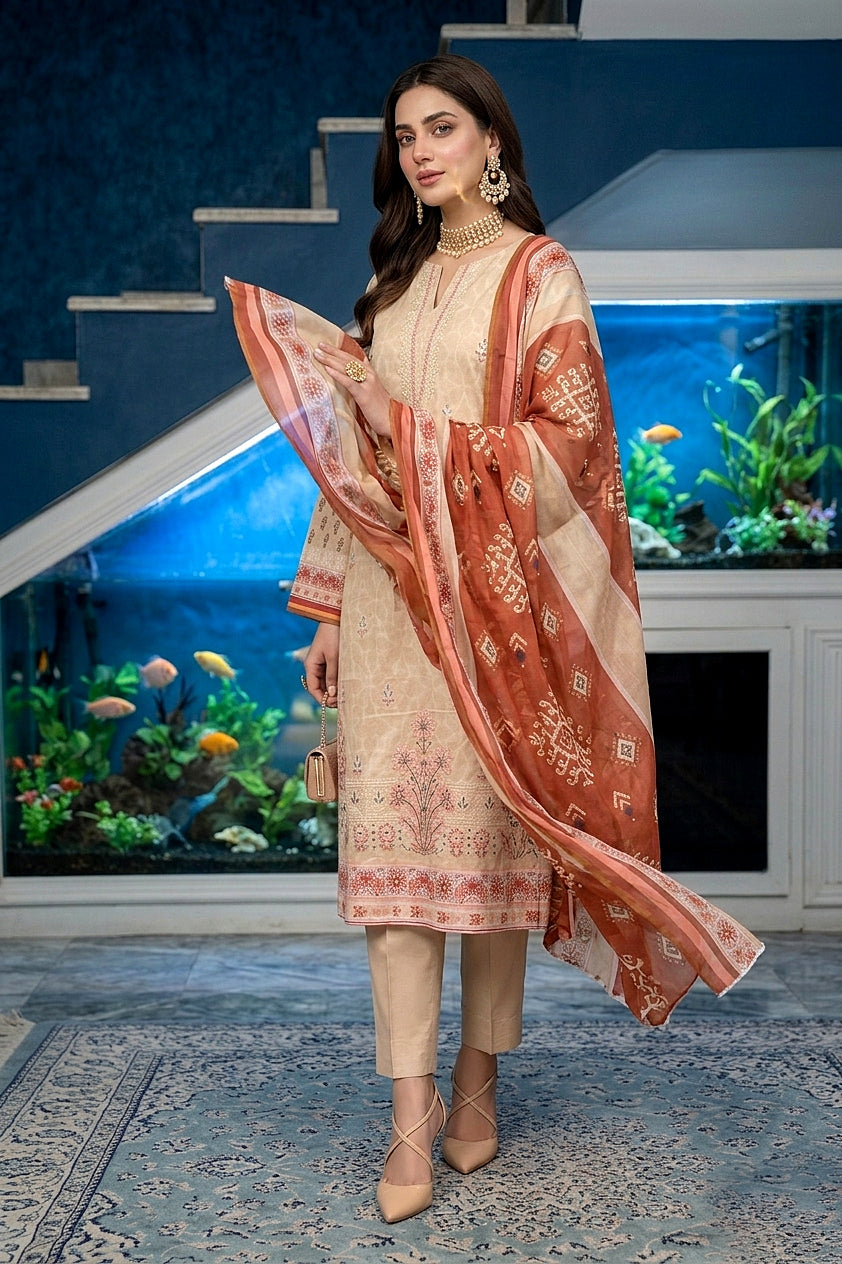 Ravish By Anaya Noor Printed & Emb Lawn 3PC