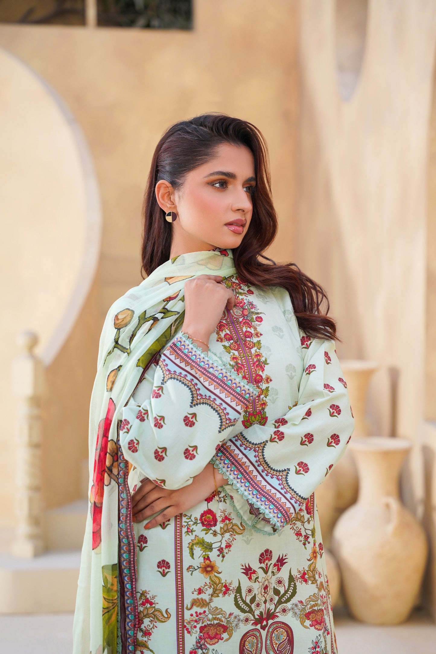 Floral By Anaya Noor Digital Printed Lawn 3PC