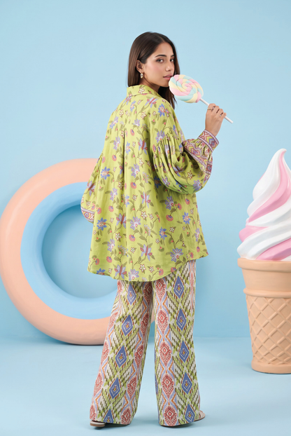 Zesh Winter Essential Printed Silk 2PC