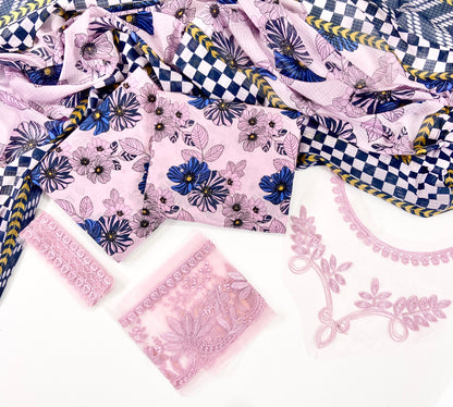 Parizad By Anaya Noor Digital Printed With Sequins Patches 3-PC