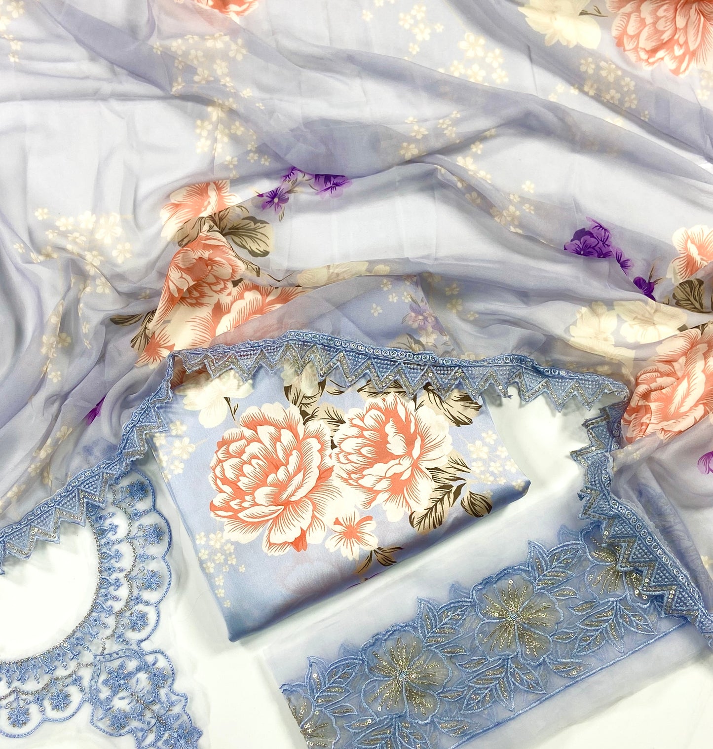 Iznik Premium Silk – With Organza Patches